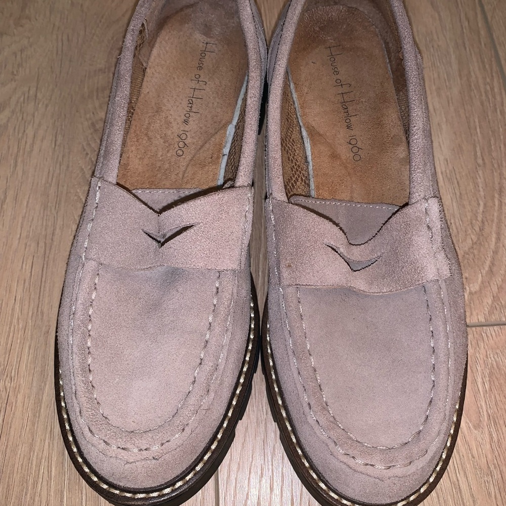 House of Harlow 1960 Men's Suede Loafers in Taupe